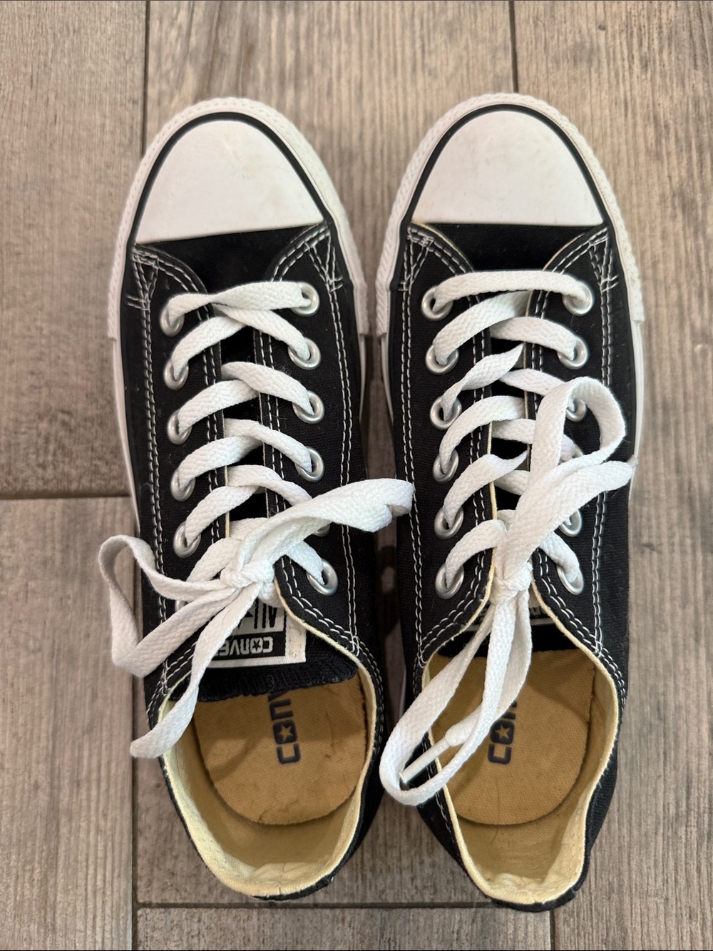 Converse Kids Black and White Low-Top Canvas Sneakers